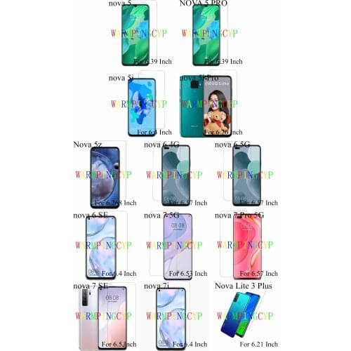 Warmping Screen Protectors For Huawei Nova 3
