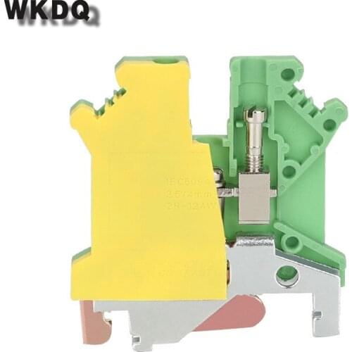10pcs USLKG 3N Ground Din Rail Screw Terminal Block PE With The Same Shape To Universal Connector Conductors