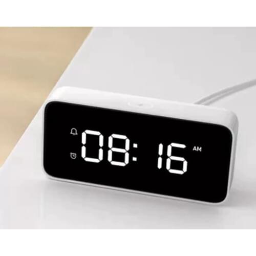 2018 New Smart Voice Broadcast Alarm Clock Abs Table Dersktop Clocks Time Calibration Work With Mi Home App