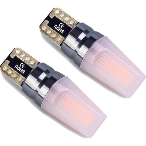 2PCS W5W T10 LED 2020 New Style Acrylic Cover High Bright Car Signal Lamps Canbus 12V Auto Turn Side Lights Wedge Parking Bulb