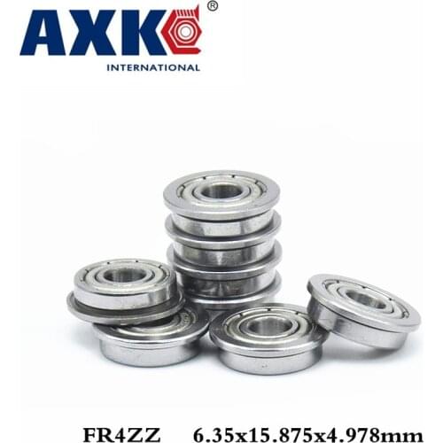 Axk 30pcs/lot Fr4zz Fr4 Zz 6.35x15.875x4.978mm High Precision Miniature Flange Bearing Deep Groove Ball Bearing Brand New