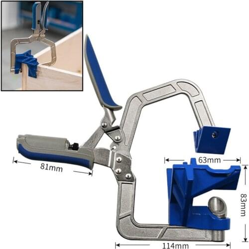 Quick clamp pliers 90 degree auxiliary fixture Fixing Clip Hole Drill Puncher Positioner T-clamp Woodworking DIY tool