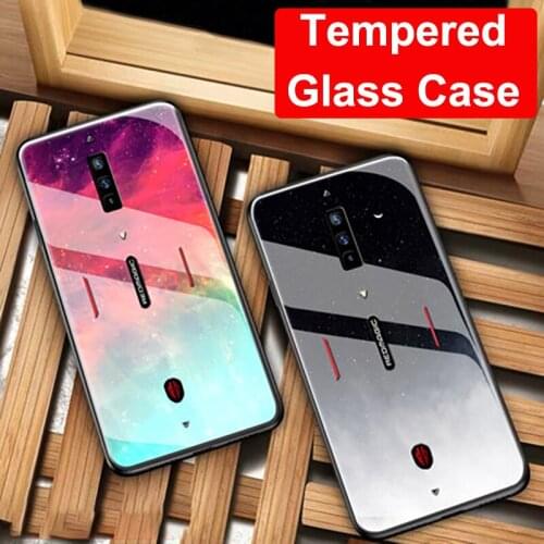 For Nubia Red Magic 6 Case NX669J Soft TPU frame + Tempered Glass Hard Back Cover For Nubia Red Magic 6 Pro NX669J-P Phone case