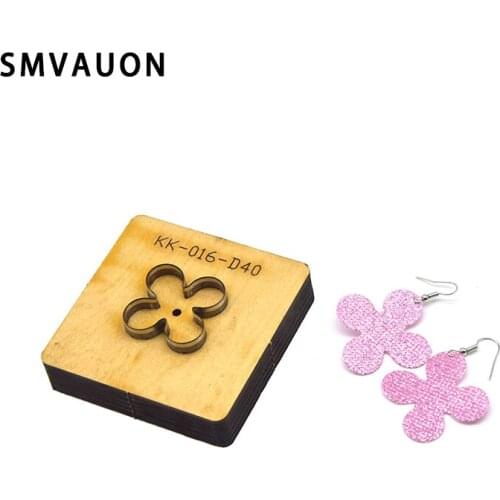 Wood Die Cut DIY Flowers Earrings Punch Cutting Mold Decorative Template Cutter For Leather Paper Crafts Leather Tools