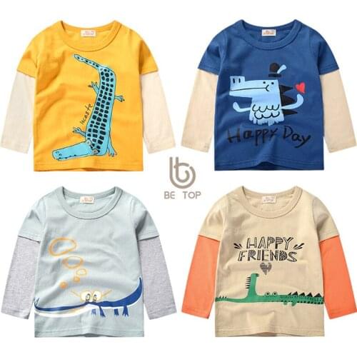 Childrens pullover baby girl bottoming shirt spring and autumn new boy long-sleeved T-shirt childrens clothing