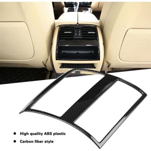 For BMW 5 Series F10 2011-2016 ABS Plastic Carbon Fiber Car Accessories Rear Air Conditioning Vent Outlet Cover Frame Trim