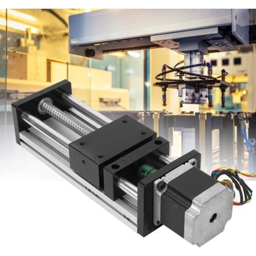Double Shaft Ball Screw Linear Guide Rail with 57 Motor 100mm Effective Stroke 1204 Screw Rod Linear Motion