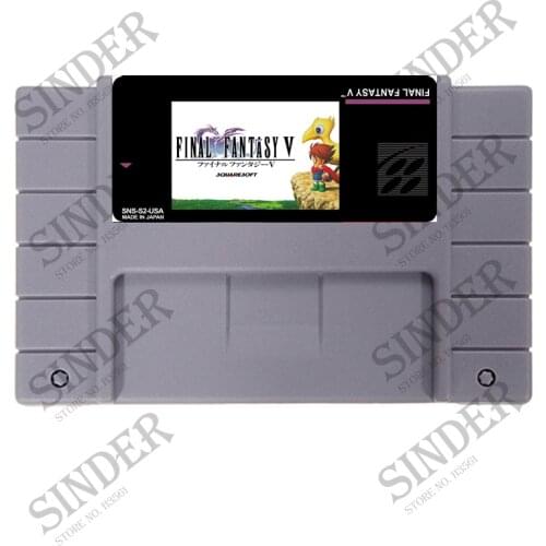 Final Fantasy 5 16 bit Super Game Card For 46 Pin Game Player