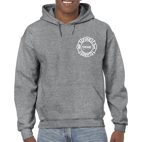 Hot Sale Men Fashion Chicago Fire Department - Custom Mens Black Hoodies Sweatshirt