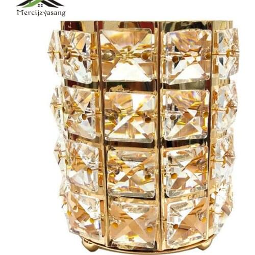 Candle Holder Crystal Candlestick Geometric Table Candle Holders Cup-shaped Pen Holder for Wedding/Dinner Decoration GZT066