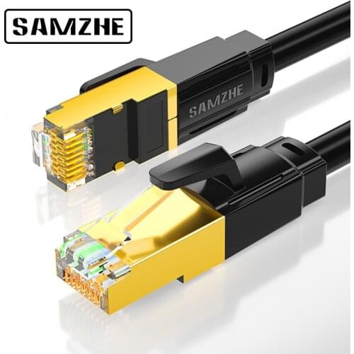 SAMZHE Cat7 FTP Ethernet Patch Cable CAT 7 LAN Cable Standard RJ45 for Computer Connection 0.5/1/1.5/2/3/5/10/15/20/25/30/40/50m