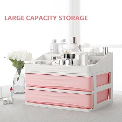 Cosmetic Storage Box Women Makeup Drawer Desktop Cosmetic Organizer Jewelry Necklace Nail Polish Earring Holder Lipstick Drawer