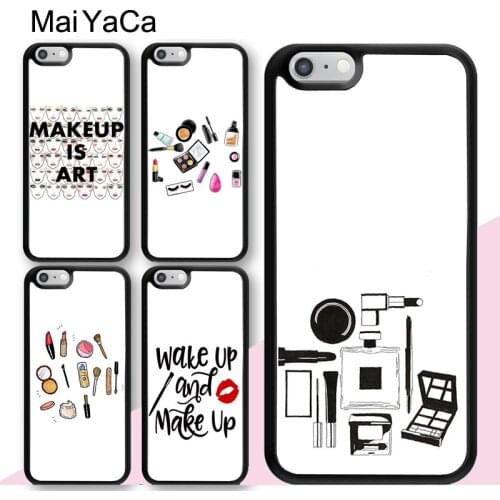 MaiYaCa Makeup Addict cosmetics Set Mascara Case For iPhone 12 mini 11 Pro Max SE 2020 6S 7 8 Plus X XS Max XR 5S Back Cover