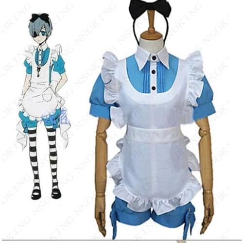 Anime Black Butler Ciel Phantomhive maid Cosplay Costume custom-made