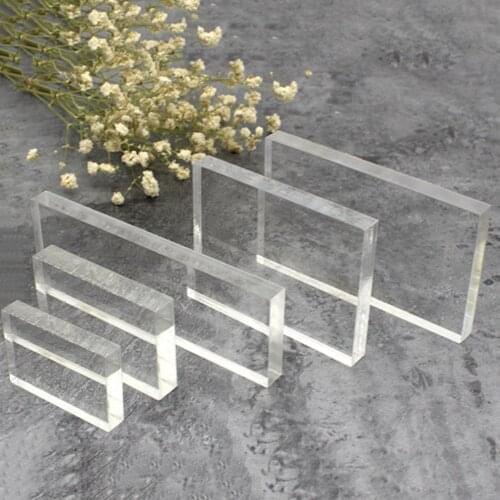 2021 HOT Lightweight Transparent Acrylic Stamp Block Rectangular Shape DIY Scrapbooking Color Process Stamp Block Tools