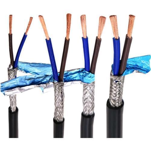 Multi-core shielded cable RVVP20AWG 0.5mm2 3 4 5 6 8 10 12 14 16 20 24 core anti-interference control signal wire