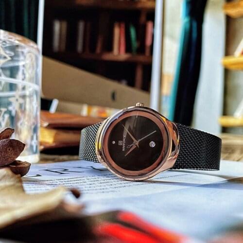 NAVIFORCE Women Watch Clock Mesh Top-Brand Ladies Luxury Fashion Quartz Stainless-Steel Watches Casual Girls Relogio Feminino