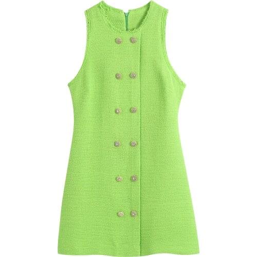 JC·KILIG 2021 New Womens Button Textured Dress B1472