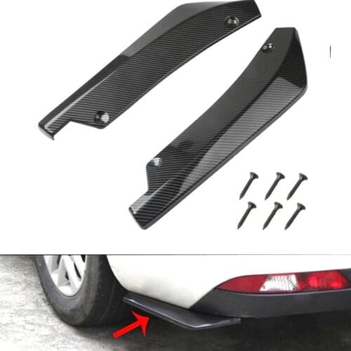 A Pair Universal Car Rear Bumper Lip Diffuser Splitter for Citroen Mazda Peugeot 206 207 208 301 307 308 407 2008 3008 4008