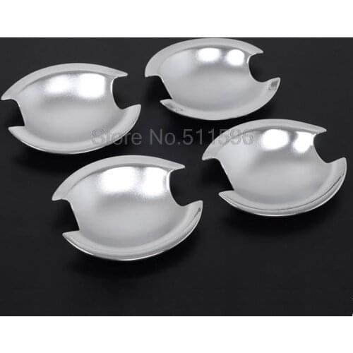 Fit for Mitsubishi Lancer/Lancer X/Lancer Evo 2010-2013 ABS Chrome Door Handle Bowl Door Handle Protective Covering Cover Trim