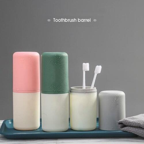 Portable Toothbrush Toothpaste Holder Storage Case Box Outdoor Travel Camping Wash Cup Toothbrush Organizer Bathroom Accessorie