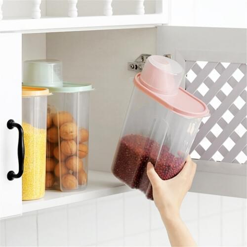 Saingace Kitchen grain storage tank Nordic food dry goods storage box Plastic sealed tank Waterproof grain tank Drop Ship 2020