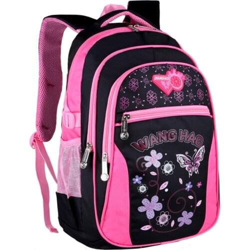 2 sizes New Children School Bags for Girls Lovely Butterfly Printing Backpack Waterproof Kids Book Bag Backpacks mochila