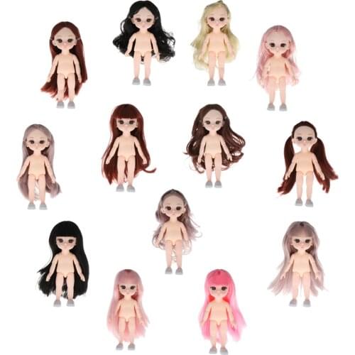 13 Ball Joints Articulated Movable 1/12 BJD Girl Doll Body 3D Eyes Princess Doll Toys DIY Supplies Girl Birthday Gift Parts Accs