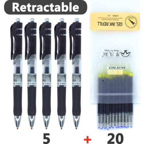 School Gel Pens Set Stationery writing pen Black/red/blue ink 0.5 mm blue ballpoint pen Office school accessories