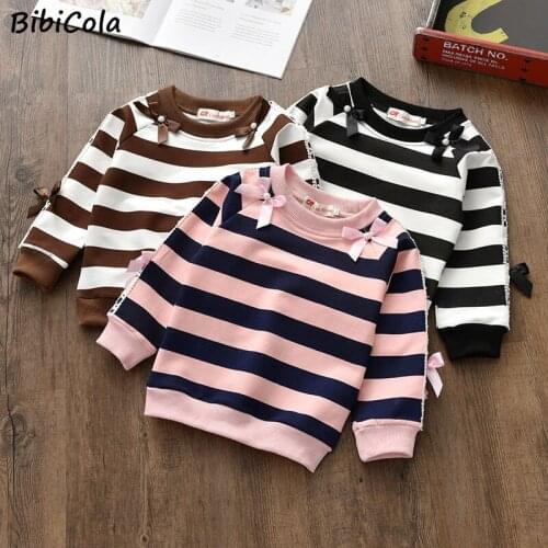 Girls Sweater Winter Autumn Children Clothing Baby Girl Knitwear Pullover Knitted Sweater Kids Cartoon stripe Warm Sweaters