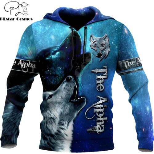 Beautiful The Wolf Starry sky 3D All Over Printed Unisex Deluxe Hoodie Sweatshirt Zip Pullover Casual Jacket Tracksuit DW0327