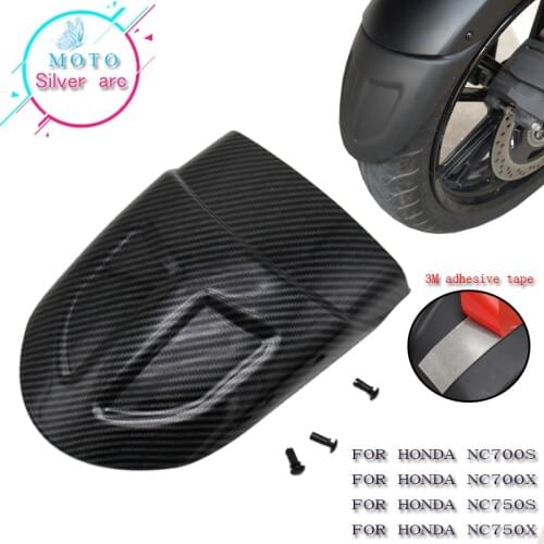 For Honda NC750X NC750S NC700X NC700S NC700 NC750 Carbon fiber texture Motorcycle Front Mudguard Fender Rear Extender Extension
