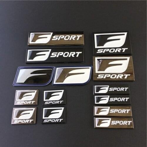Universal Metal F Sport Logo Emblem Side Door decal badge Trunk car 3D sticker For Lexus IS 250 350 GS 350 450 For Land rover