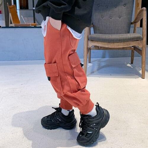 2021 Red Spring Summer Thin Casual Pants Boys Kids Trousers Children Clothing Teenagers Formal Outdoor High Quality
