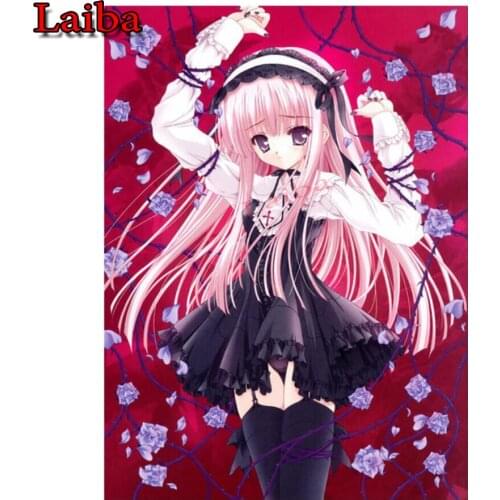 Japanese Manga Moe Anime Girls Full Square Diamond 5D DIY Diamond Painting Diamond Embroidery Cross Stitch Mosaic Home Decor