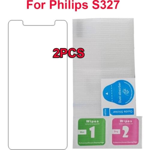 2Pcs Tempered Glass sFor Philips S327 Screen Protector 9H Protective Glass Front Film For Case Phiips S327 Mobile Phone Films