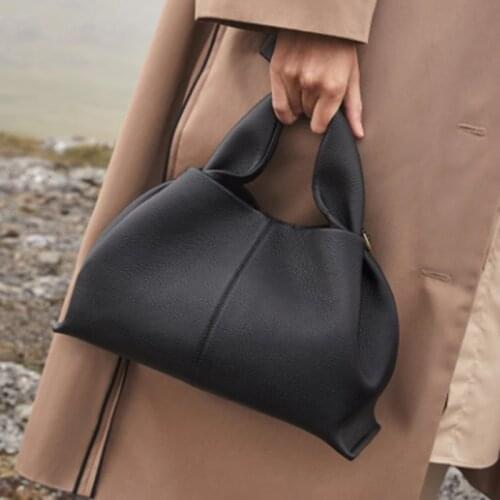 Ruched Hobos Women Handbag Designer Women Bag Luxury Soft Pu Leather Shoulder Crossbody Bags Lady Fashion Simply Tote Purse 2021
