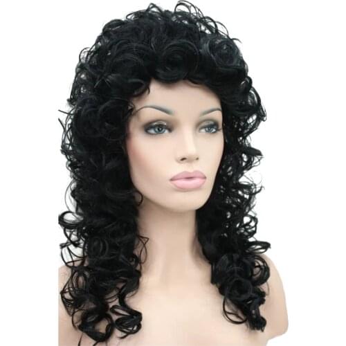 StrongBeauty Womens wig Black/Yellow Natural Long Curly Hairstyles Hair Synthetic Full Wigs