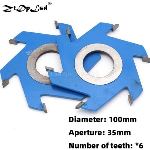 1Pcs 100 MM 6 Flutes Cnc Perforation Blade Deep Grooving End Mill Woodwork Cutting Tools Dovetail Milling Cutter Out Diameter