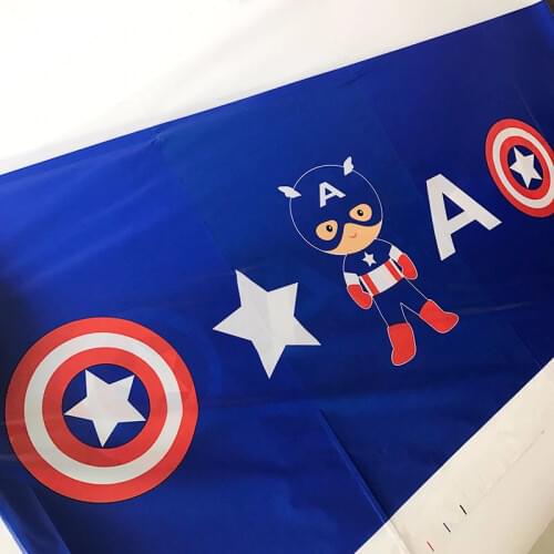 1pcs/lot Marvel Captain America Theme Tablecover Kid Birthday Party Event Party Accessories Disposable Tablecloth Supply