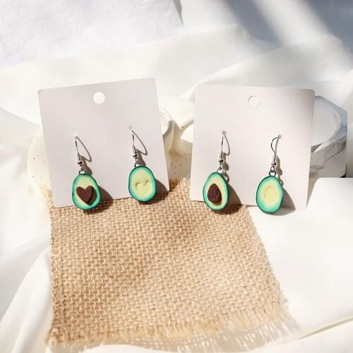1piece Clip Earring Shine Fashion Style Cartoon Avocado Earring Clip Earring For Girl Women Party Gift