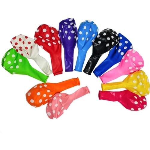 10pcs 12 Inch Latex Colorful Red Pink Polka Dot Balloons Birthday Party Baby Shower Decoration Kids Globos Inflatable Air Balls