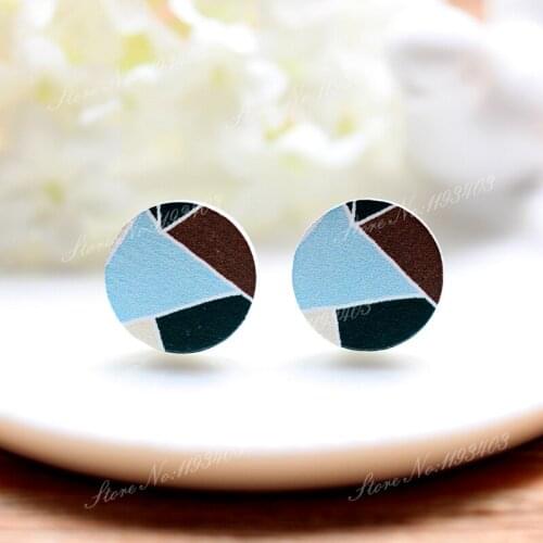 16mm Round High Quality Photo Wood Laser Cut Cabochon to make Rings, Earrings,Bobby pin,Necklaces, Bracelets-(WEH-278)