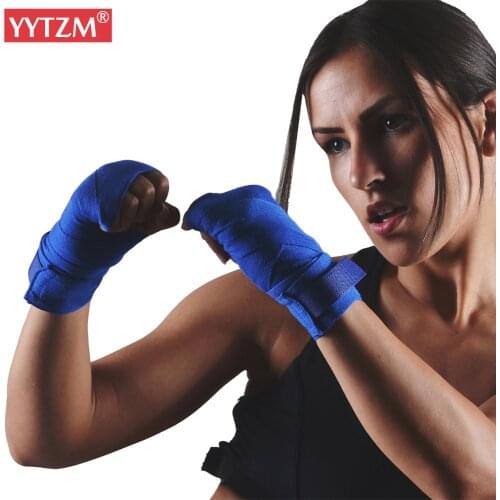 2.5m 5m Boxing Bandage Handwraps Men Sanda Taekwondo Wrist Straps Boxeo Hand Combat Protect Thai Kick Boxing Training Cotton