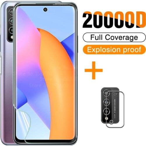 2 in 1 Camera Screen Protector For Huawei honor 10x lite 10 9 c 8 a 20 s 30 i 9x lite 20 pro 8x max 9a 20e Soft Hydrogel Film