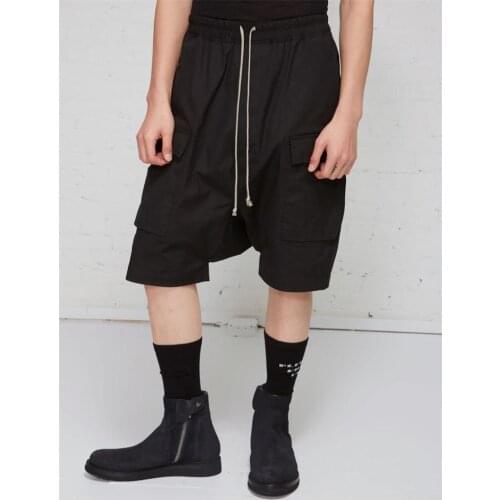 Spring/Summer Men Senior Hairstylist Fashion Hip-Hop Pants Loose Pants Spanky waist shorts