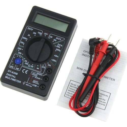 DT-830B Mini Pocket Digital Multimeter 1999 Counts AC/DC Amp Volt Ohm Tester Ammeter Voltmeter Multi Meter