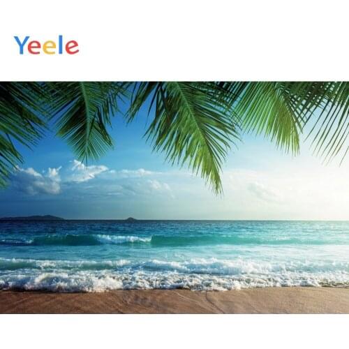 Yeele Holiday Beach Seascape Palm Sunny Photocall Photography Backdrops Personalized Photographic Background For Photo Studio