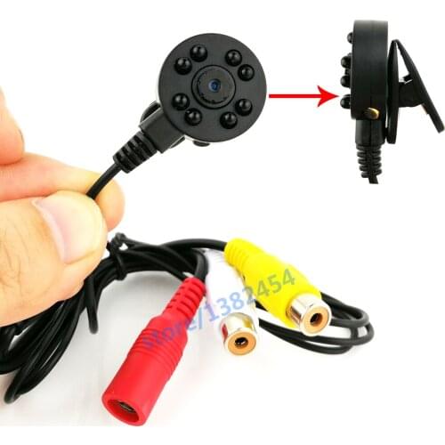 Super Small Mini Analog Camera Video Audio Camera CCTV Home Security Surveillance Camera with MIC and 8pcs 940nm IR LEDs