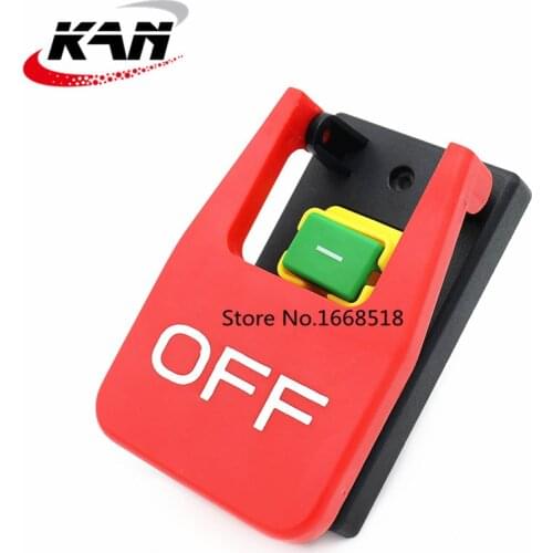 KJD17B-16 4 Pins Table Saws Electromagnetic Push Button Switches 16A AC250V Paddle Switch For Bench Drills/Grinders/Lathes